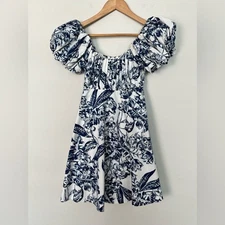 Abercrombie and Fitch Puff Sleeve Mini Dress Womens XSP Milkmaid Cottagecore