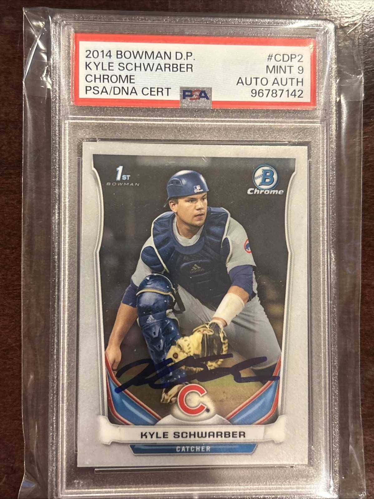 Kyle Schwarber 2014 Bowman Draft Chrome CDP2 Auto PSA 9