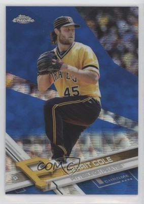 2017 Topps Chrome Blue Wave Refractor 8/75 Gerrit Cole #136 0x5e