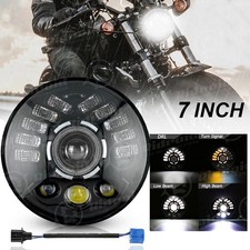 7 Inch Motorcycle Led Headlight Projector Drl Dot For Suzuki Boulevard C90t C50
