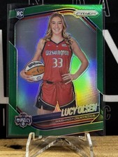 2025 Panini Prizm WNBA Lucy Olsen Green Prizm Variation #145 RC Mystics