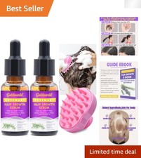 Ultimate 2 Pack Rosemary Argan Oil Serum for Thinning Hair with Scalp Massager