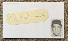 Dick Tracewski signed cut - Dodgers Tigers debut 1962