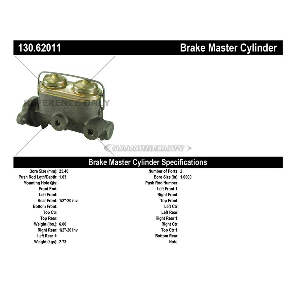 For Cadillac Commercial Chassis DeVille Calais Centric Brake Master Cylinder TCP Foto 3 de 3