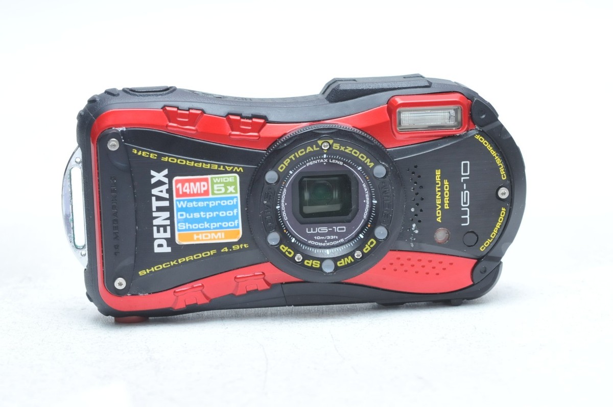 【美品】 PENTAX WG-10 レッド ペンタックス Pentax WG-10 Waterproof 14MP Digital Camera Red | eBay