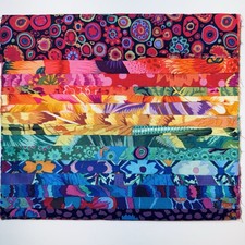 Kaffe Fassett 15 Fat Eighths Bundle Original Prints 100 Cotton 9" x 22" Rowan