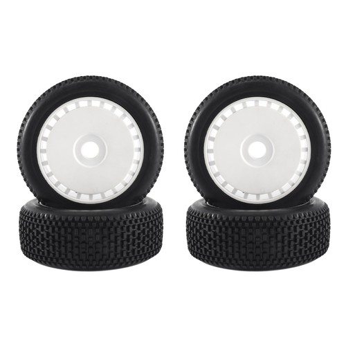 Wlauqueta 4 pièces RC et pneus avec roues hexagonales de 17 mm, échelle 1/8 pour voiture RC tout-terrain 1:8
