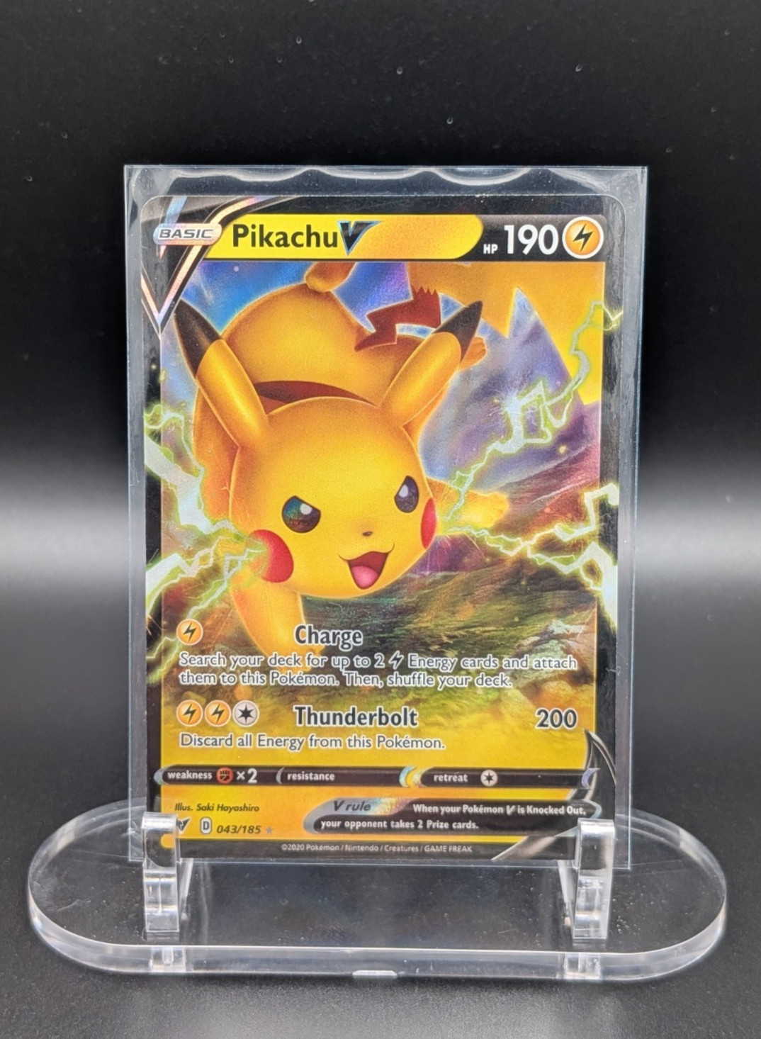 Pikachu V #043/185 (Vivid Voltage) SWSH04 Pokémon (Ultra Rare) NM *2020*
