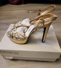 GEOX Gold High Heels Size US 10 Heels Luxury Womens Shoes — photo 2