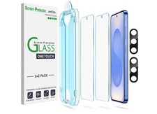 amFilm 2 Pack OneTouch Tempered Glass Screen Protector for Samsung Galaxy S25