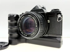 *Exc+5* Pentax ME Black 35mm SLR Film Camera w/ 50mm F1.4 Lens Winder From JAPAN