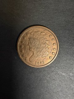 1835 Classic Head Half Cent Old US Copper details