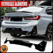Glanz Schwarz Heckdiffusor Stoßstange Heckspoiler Für BMW 3er G20 G21 LCI 2022+