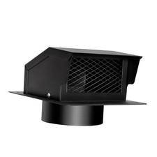 6 inch Roof Vent Cap, Removable Roof Vent, Bathroom Exhaust Roof 6 IN Black