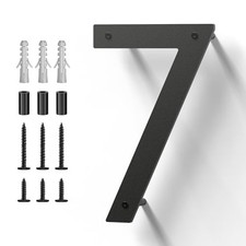 Metal House Numbers, Stainless Steel for Outside, Mailbox 3 Inch Black 7