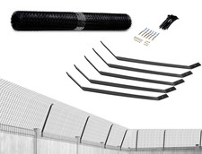 Cat Fence Kit Garden Catio Barrier Cat Proofing Galvanised Steel Black Brackets