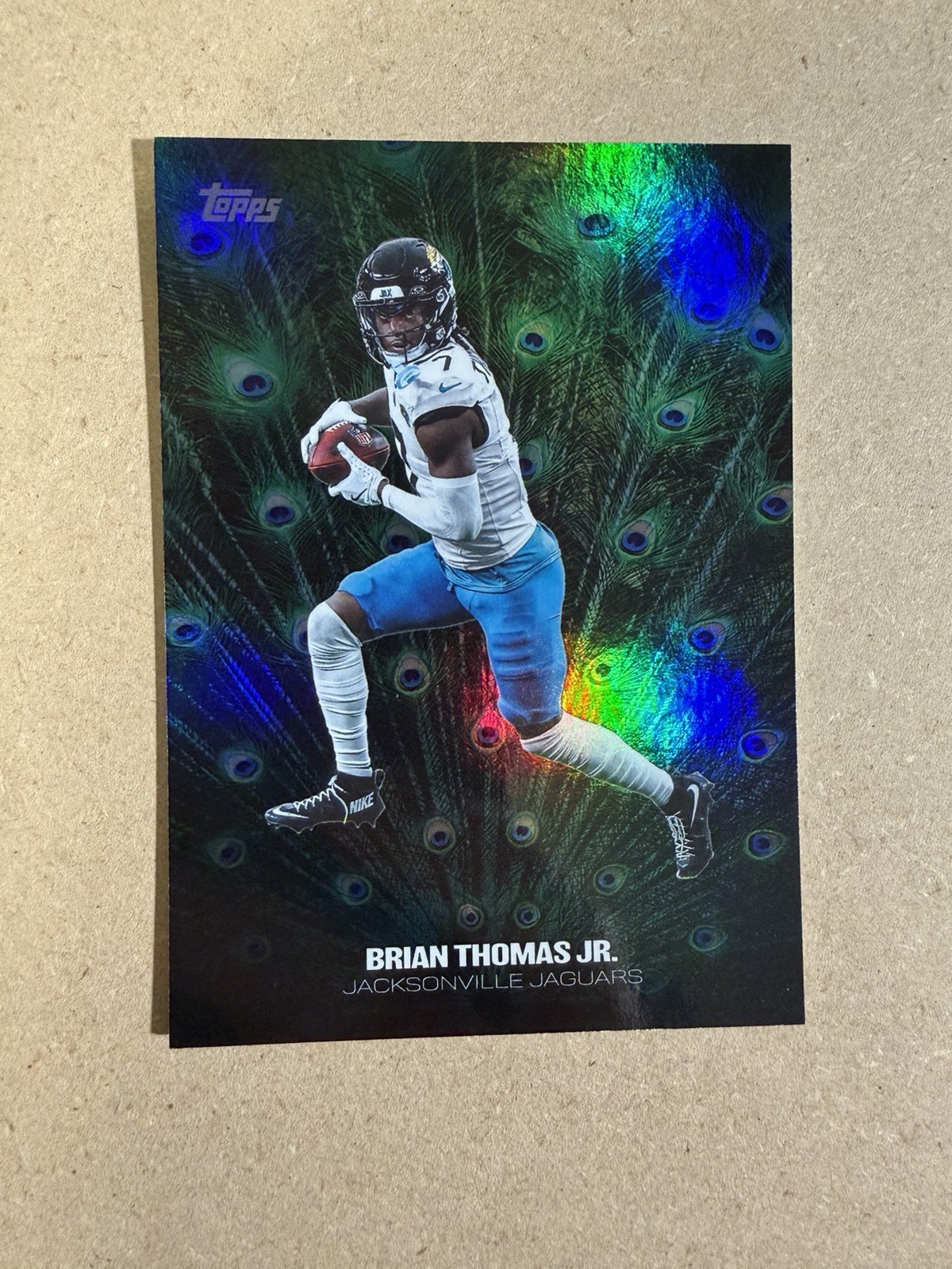 2026 Topps Flagship Brian Thomas Jr Struttin Short Print SSP Jaguars Peacock