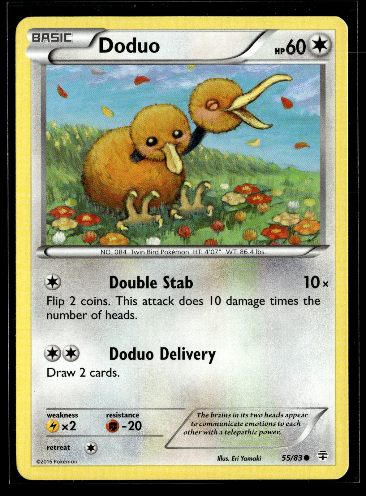 Doduo 55/83 - LP XY Generations - Pokemon 2016 Common TCG Card