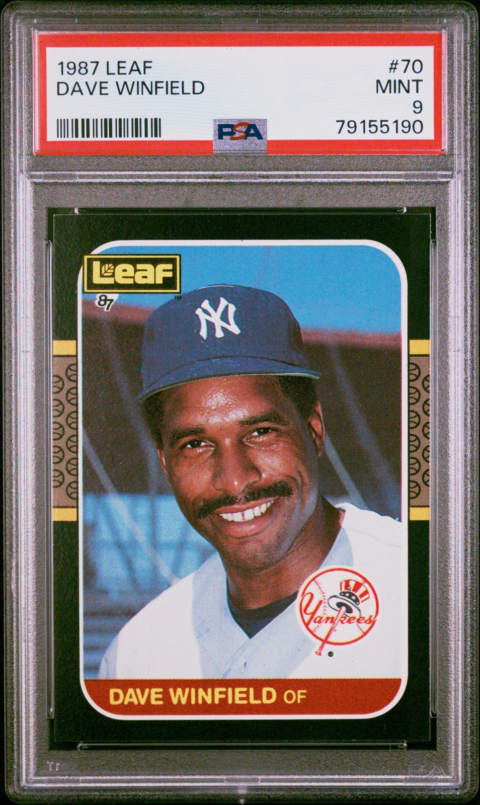 1987 LEAF #70 DAVE WINFIELD PSA 9