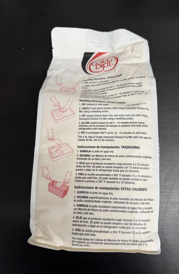 Mezcla de pollo sazonado crujiente Golden Dipt 5 lb capa simple y freír conveniencia Foto 2 de 4