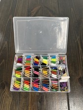 Embroidery Floss Box Of 100 Squares  Bobbins  Strands Cross Stitch Crafting