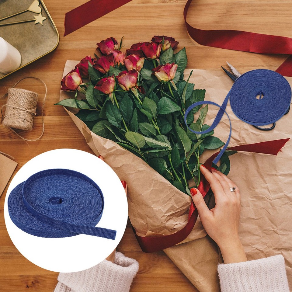 Retro Style Dark Blue Denim Fabric Ribbon for Gift Wrapping and Crafts ...