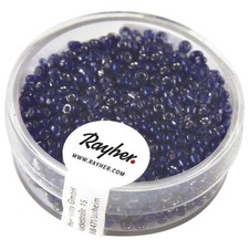 Rocallas, 2 Mm Ø, Con Adorno De Plata, Azul Oscuro, Caja De 17 G