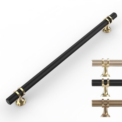9BUILD 10er-Pack gold schwarze Schrankgriffe - 192 mm Loch Mitte Küche UVP 31 £