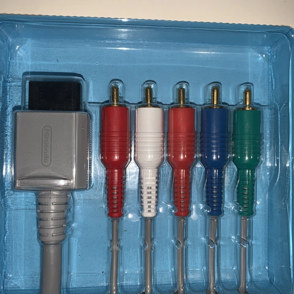NIB Rare Nintendo Wii OEM Component Video Cables Red/Blue/Green Vintage AV Cords - Image 4 of 4