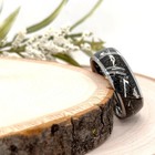 8mm Silver Tungsten Christmas Gifts Ring Black Stardust Inlay scratch-Free Band — photo 4