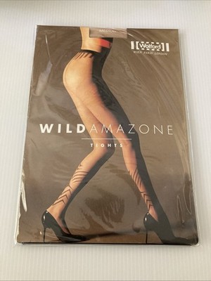 Wolford Wild Amazone Tights SIze: Medium Cosma / Black - 18263 9435