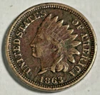 1864 CN Copper-Nickel INDIAN HEAD  U.S.  Cent Penny