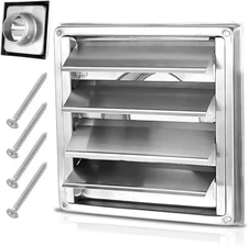 4" Upgrade Metal Dryer Vent Cover for House, Premium Stainless Steel Dryer Ve...