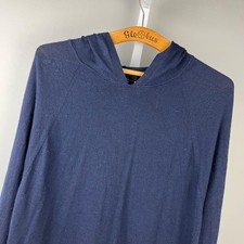 Vince Merino Wool Hoodie Sweater Mens XXL Navy Blue Pullover Jumper