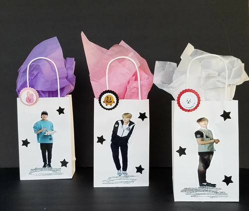 BT21 BTS K-POP 7 members 3D treat favor birthday bags 14pcs 2pcs of each member - Picture 4 of 10