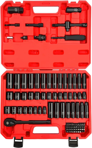 3/8" Drive Impact Socket Set, 95-Piece Socket Set, Sae/Metric, Deep/Shallow, CR - Picture 10 of 12