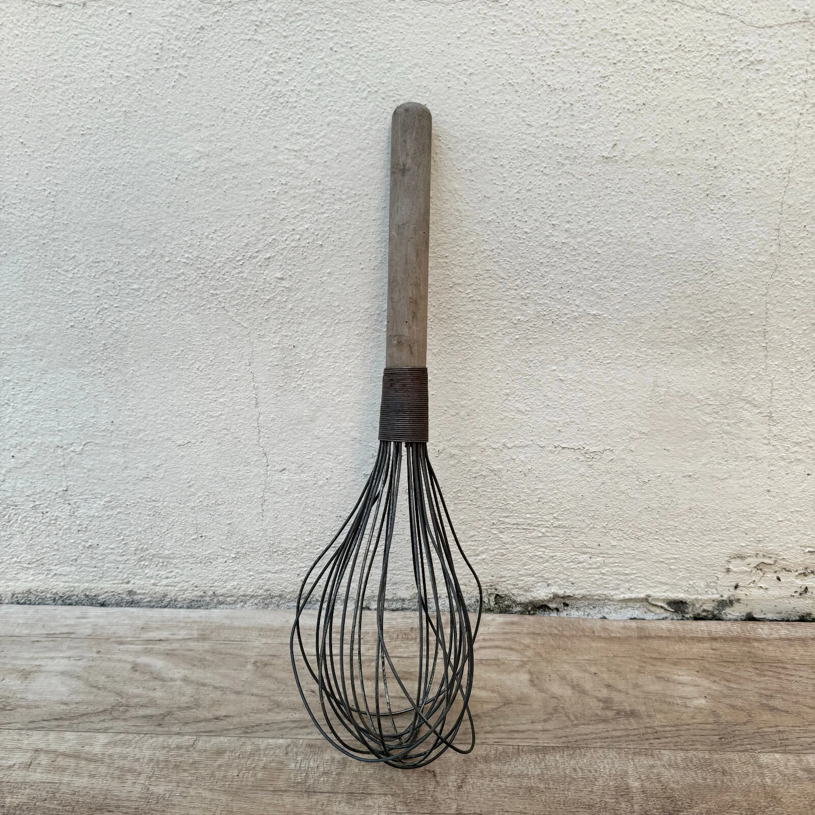 Large French Wire Whisk Vintage Wooden Handle Kitchen Tool 15" 2604247
Opens in a new window or tab