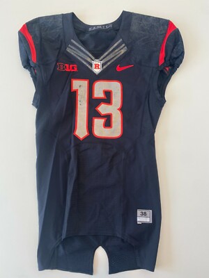 NIKE Rutgers Football Game Worn Jersey On Field Big Ten B1G Size 38