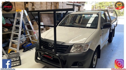 Toyota Hilux 2005 to 2014 Wide Nudge bar With Wide T-Rack System - Picture 3 of 5