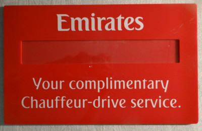 Welcome Schild Namensschild Emirates