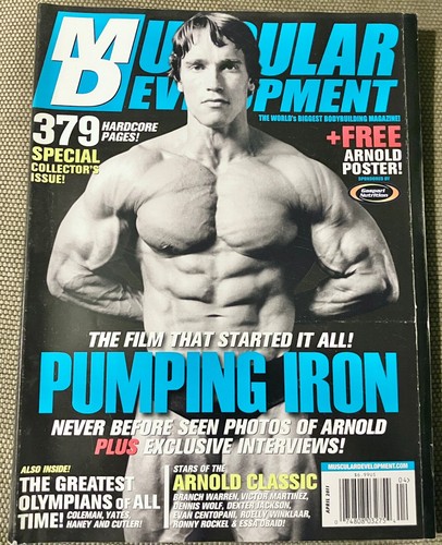 Muscular Development Magazine April 2011 Arnold Schwarzenegger w/Poster