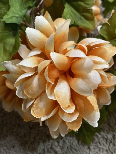 Ashland 6 Foot Mum Garland Cream Colored Hanging Artifical Flower Decoration - Picture 3 of 10