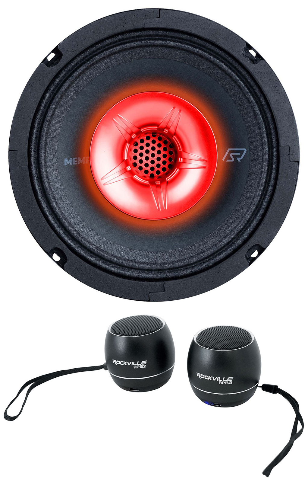 Автомобильный динамик Memphis Audio SRXP62WTV2 65 с RGB светодиодным рупорным твитером Домашние динамики