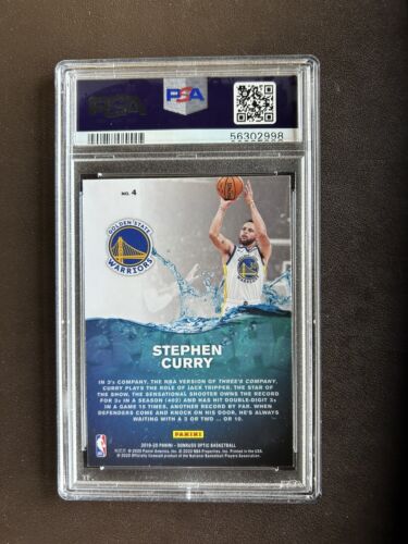 2019 Panini Donruss Optic STEPHEN CURRY Splash #4 PSA 10 Warriors - Picture 2 of 2