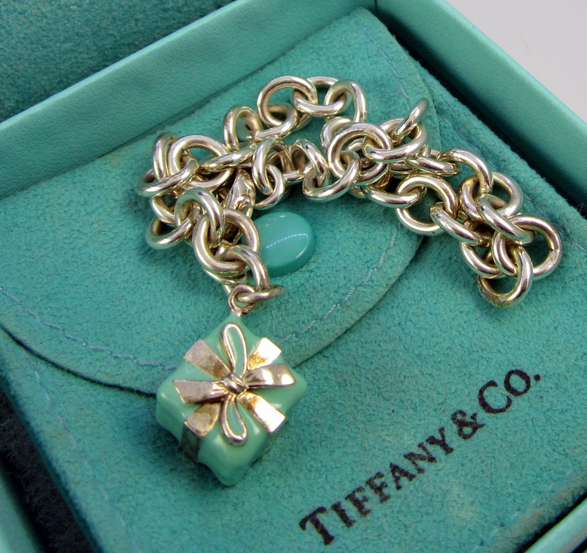 Tiffany & Co Sterling Silver Tiffany Blue Enamel Gift Present