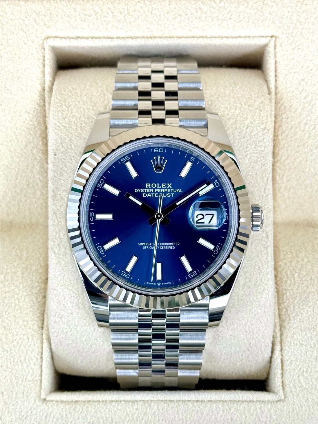 NEW 2025 Rolex Datejust 41mm 126334 Stainless Steel Jubilee Blue Dial