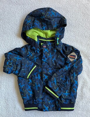 Ted Baker Baby Boy Coat Jacket Blue Black Aeroplane Lightweight - Main Image