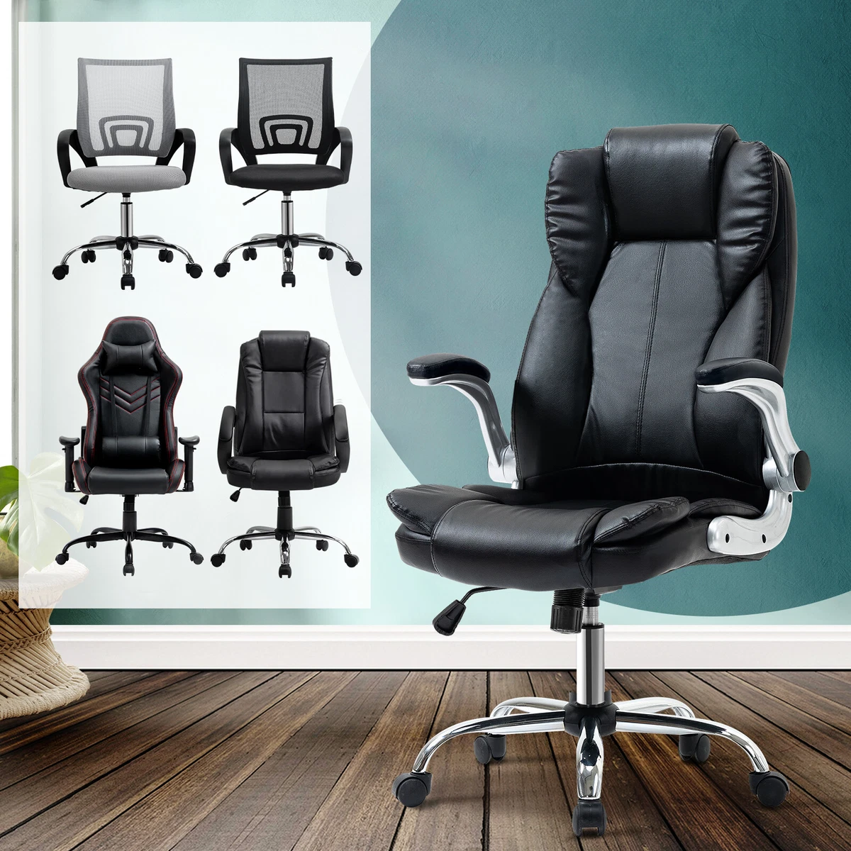 Oikiture Office Chair Gaming Computer Executive Chairs Racing Seat