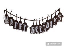 Happy Holidays Gingerbread Banner