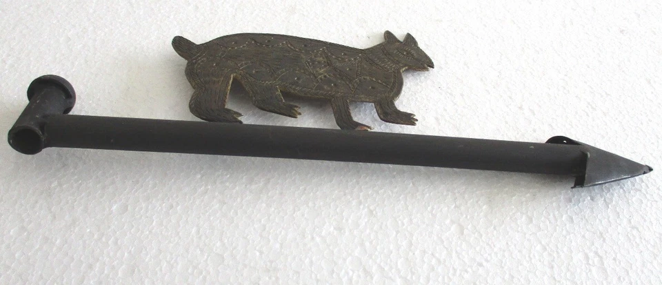 Valeta de bronce conejo, veleta detalles finos Foto 4 de 4